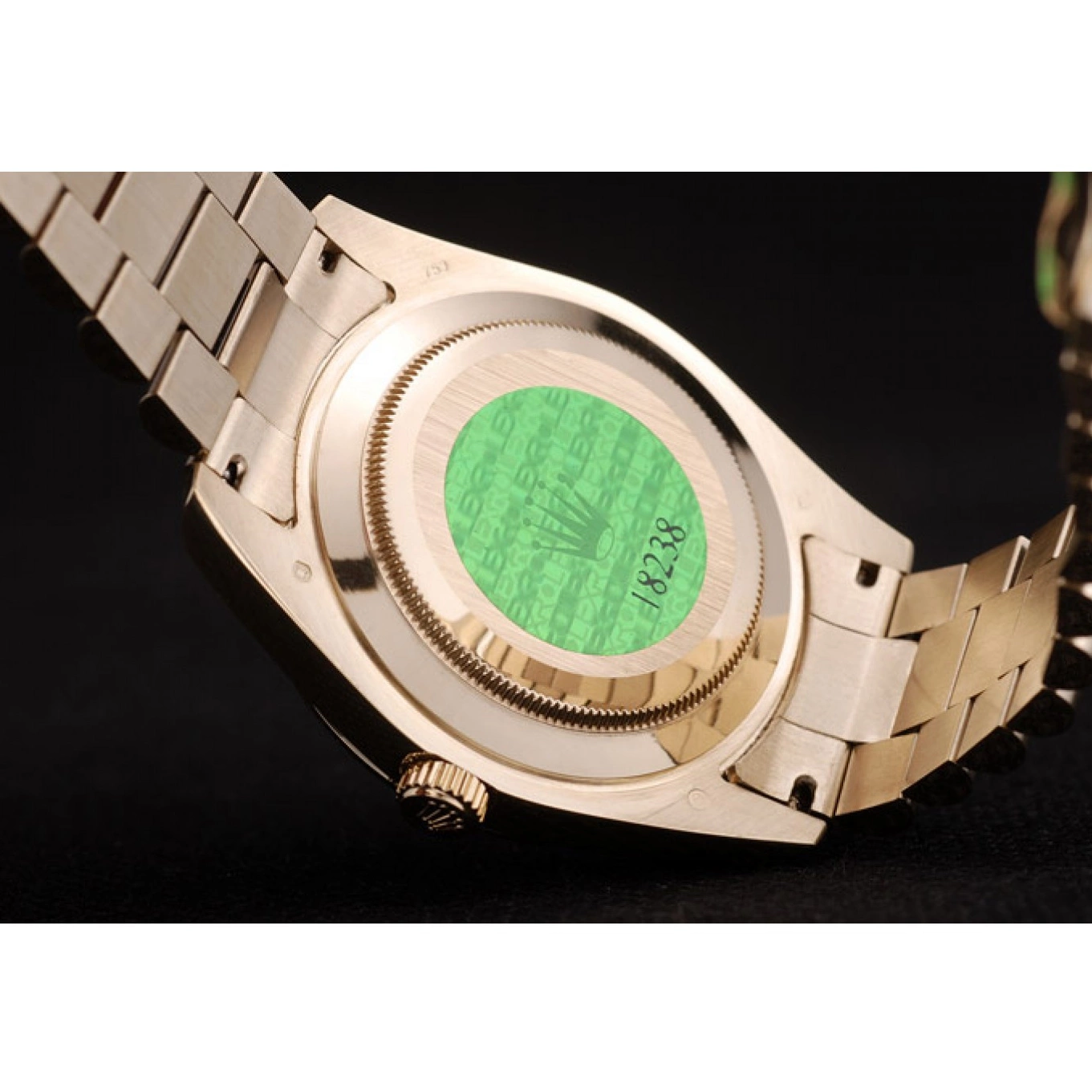 MiroTime 0713 Rolex Swiss DayDate Gold Stainless Steel Ribbed Bezel Gold Dial 41997